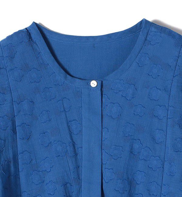 SHIPS for women「【WEB限定】〈手洗い可能〉コットン ジャカード フレア ブラウス」|シャツ・ブラウス|