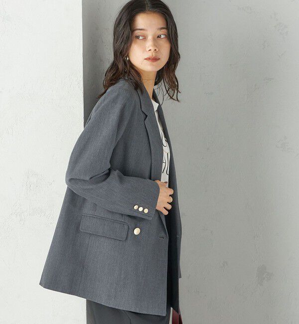 SHIPS for women「《一部追加予約》ウール ギャバジン ダブル ブレスト ジャケット」|テーラードジャケット|