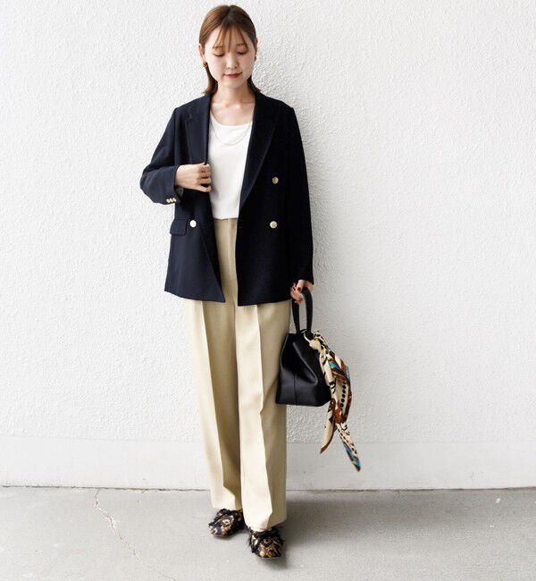 SHIPS for women「《一部追加予約》ウール ギャバジン ダブル ブレスト ジャケット」|テーラードジャケット|