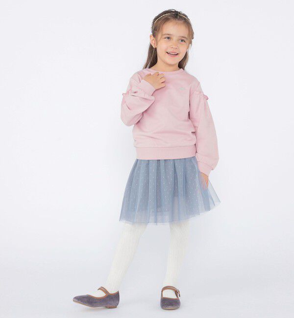 SHIPS KIDS「SHIPS KIDS:100～130cm / フリルスリーブ スウェット」|スウェット・ジャージ|