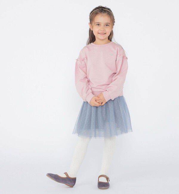 SHIPS KIDS「SHIPS KIDS:100～130cm / フリルスリーブ スウェット」|スウェット・ジャージ|