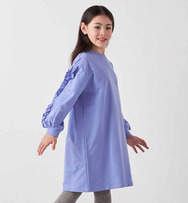 SHIPS any「SHIPS any:〈洗濯機可能〉デザイン フリル ワンピース <KIDS>」|ワンピース|ラベンダー