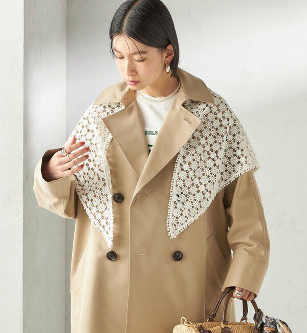 SHIPS for women「《予約》【SHIPS別注】BINDU: レース トライアングル スカーフ」|バンダナ・スカーフ|