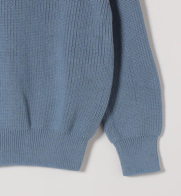 SHIPS any「《予約》SHIPS any:〈手洗い可能〉 片畦編み ポロカラー スキッパー ニット プルオーバー」|ニット・セーター|