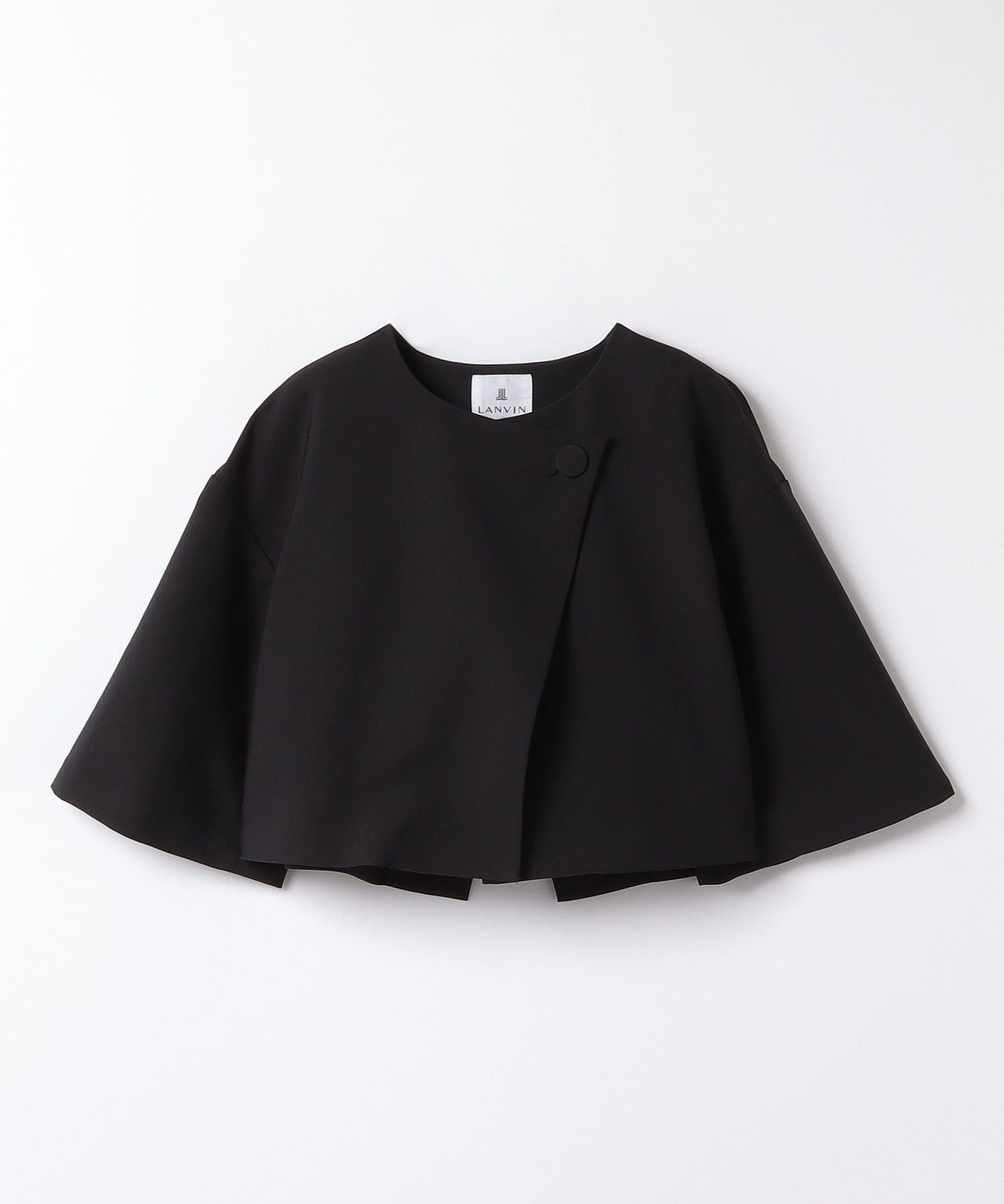 LANVIN en Bleu「ドライダブルクロスショートジャケット」|ノーカラージャケット|