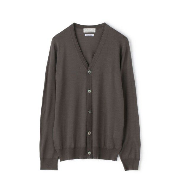 TOMORROWLAND MENS「スーパーファインメリノウール Vネックカーディガン」|ニット・セーター|15 グレー