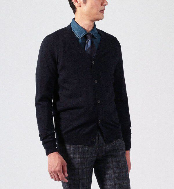 TOMORROWLAND MENS「スーパーファインメリノウール Vネックカーディガン」|ニット・セーター|