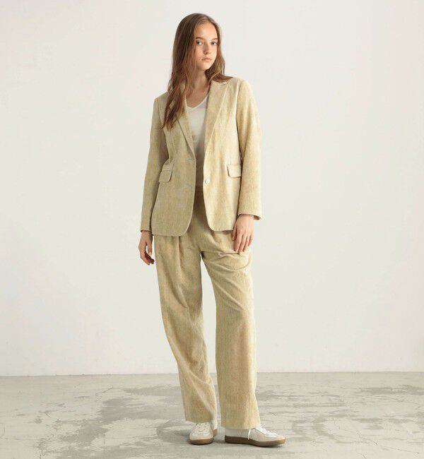 BACCA「コットンリネンベルベット スリータックパンツ」|その他|