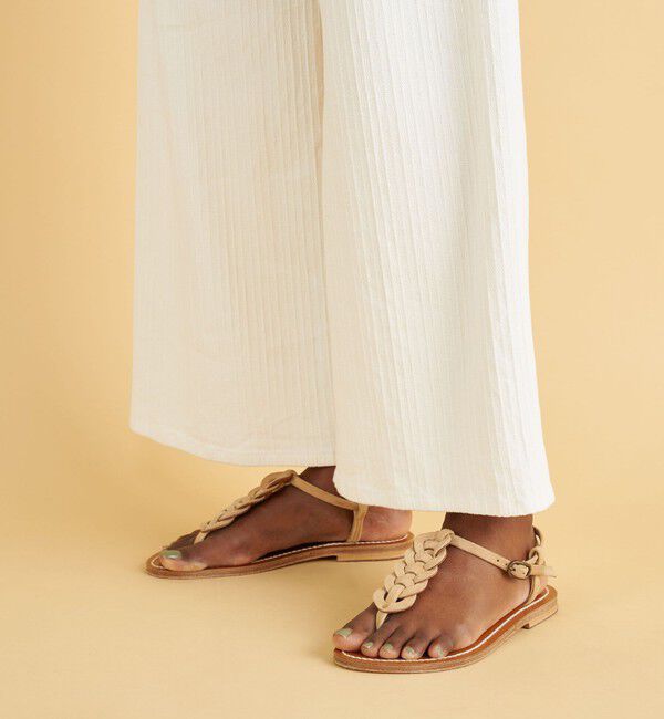 GALERIE VIE「コットンリネンストレッチ イージーワイドパンツ」|その他|