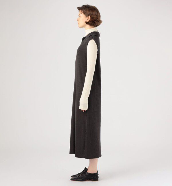 GALERIE VIE「コットンウールリブジップアップワンピース」|ワンピース|