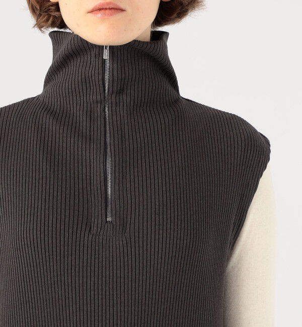 GALERIE VIE「コットンウールリブジップアップワンピース」|ワンピース|