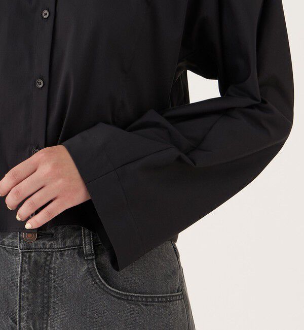 DES PRES「ソフトストレッチサテン バックブラウジングブラウス」|シャツ・ブラウス|