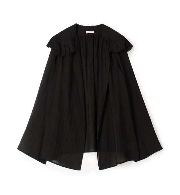 DES PRES「シアーストライプジャカード ギャザーブラウス」|シャツ・ブラウス|19 ブラック