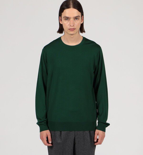 TOMORROWLAND MENS「TOMORROWLAND TRICOT スーパーファインメリノウール クルーネックプルオーバー S WOOL」|ニット・セーター|