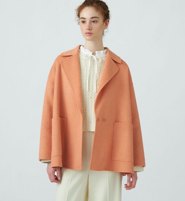 プレミアムウールリバー オープンカラーショートコート（Ballsey