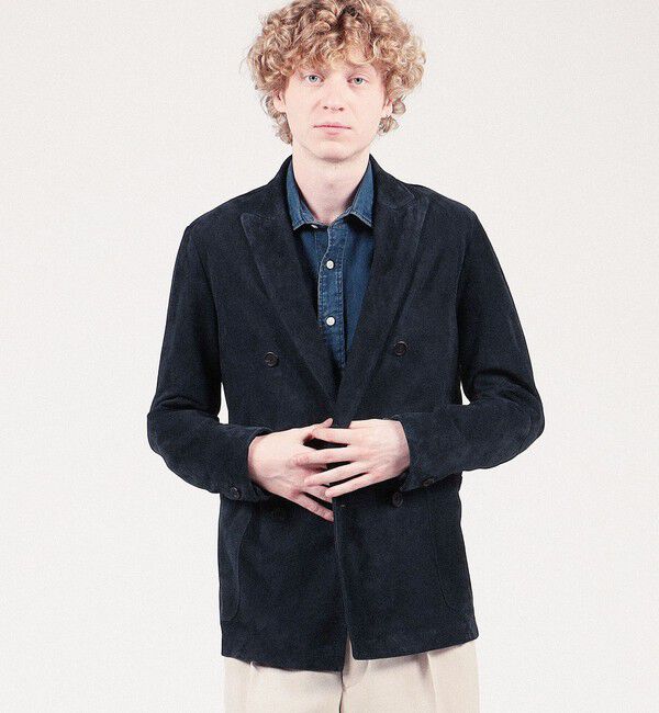 TOMORROWLAND MENS「【別注】EMMETI ゴートスエード ダブルブレステッド6Bジャケット DARMAZIO」|テーラードジャケット|