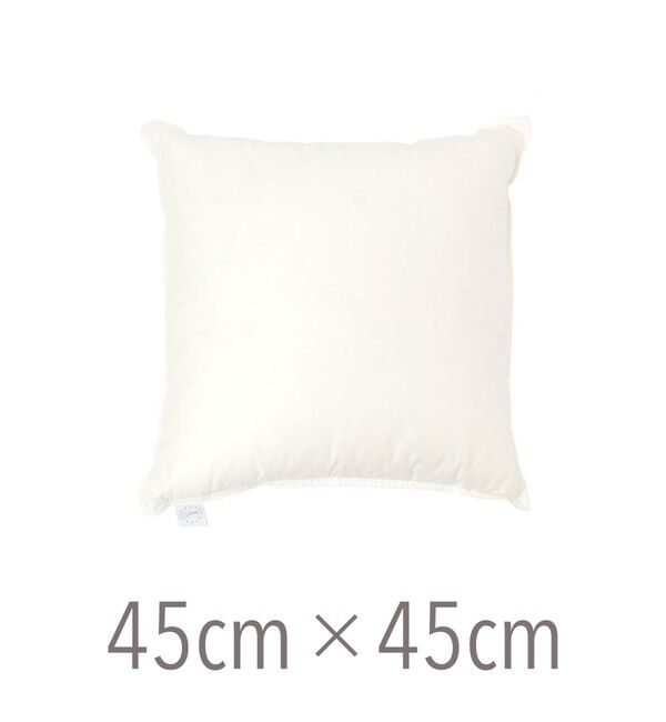 TOMORROWLAND HOME「ホワイトダックダウン ヌードクッション（45cm &times; 45cm）」|クッション・クッションカバー|11 ホワイト