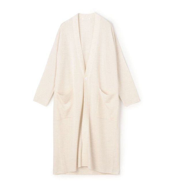 GALERIE VIE「ウールスムース Vネックロングカーディガン」|カーディガン|41 ライトベージュ