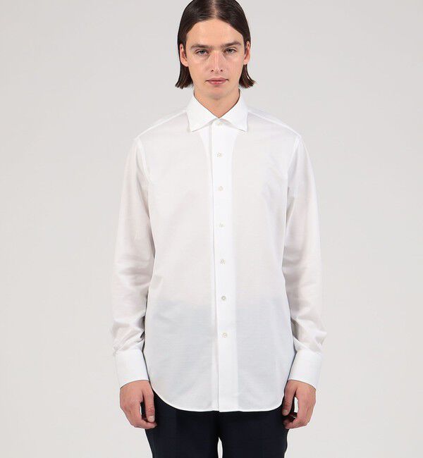 TOMORROWLAND MENS「コットンポリエステル ループボタンダウンドレスシャツ」|シャツ・ブラウス|