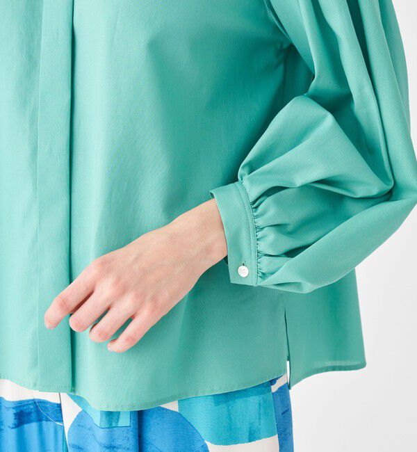 Ballsey「クリスタルコットン ギャザーパフブラウス」|シャツ・ブラウス|