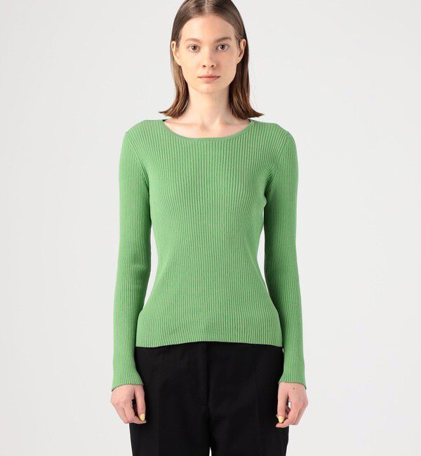 DES PRES「コットンアセテートリブ クルーネックプルオーバー」|ニット・セーター|