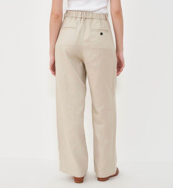 GALERIE VIE「サルファーリネン タックワイドパンツ」|スラックス|
