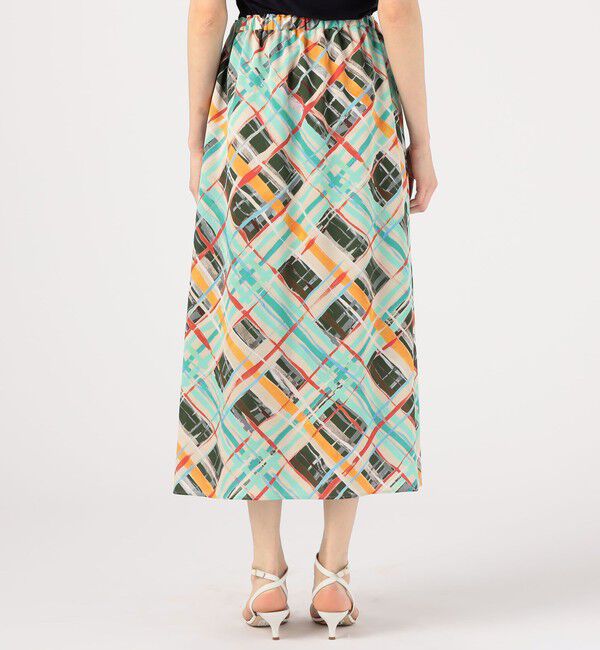 Ballsey「プラッドペイントプリント イージーラップスカート」|スカート|