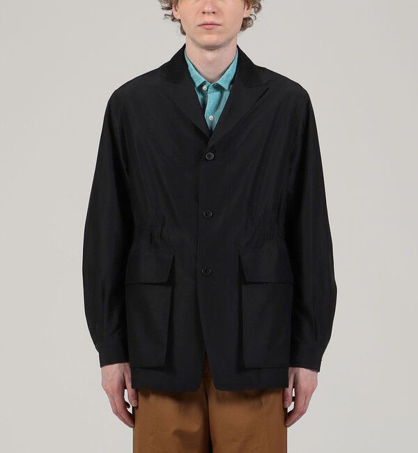 TOMORROWLAND MENS「ブラタクシルク ピークドラペルブルゾン」|ブルゾン・スタジャン|