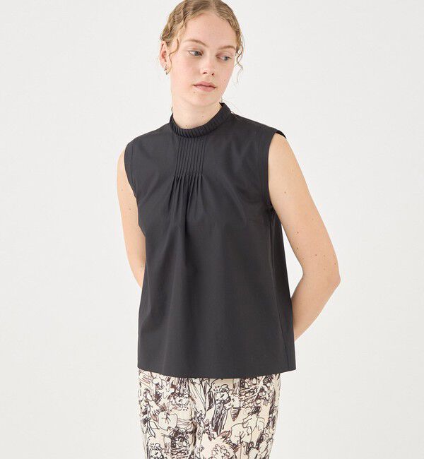 TOMORROWLAND collection「コンパクトブロード プリーツカラーブラウス」|シャツ・ブラウス|