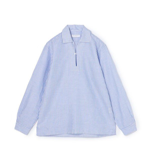 TOMORROWLAND MENS「コットンリネン プルオーバースキッパーシャツ」|シャツ・ブラウス|64 ブルー系