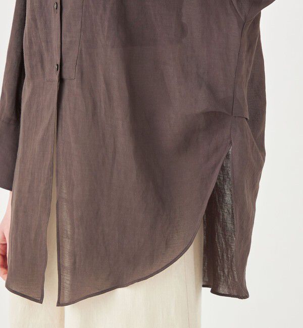 Ballsey「シアーリネン Vテールシャツ」|シャツ・ブラウス|