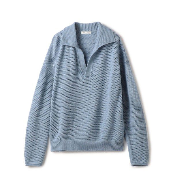 MACPHEE「【WEB・一部店舗限定】ウールメッシュ ポロプルオーバー」|ニット・セーター|
