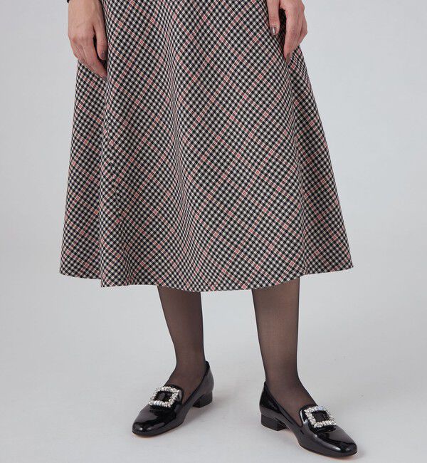 TOMORROWLAND collection「タッターギンガムリバー サークルスカート」|フレア|