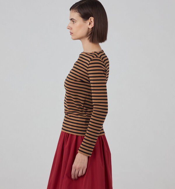 TOMORROWLAND collection「コットンフライスボーダー ロングスリーブプルオーバー」|Tシャツ・カットソー|