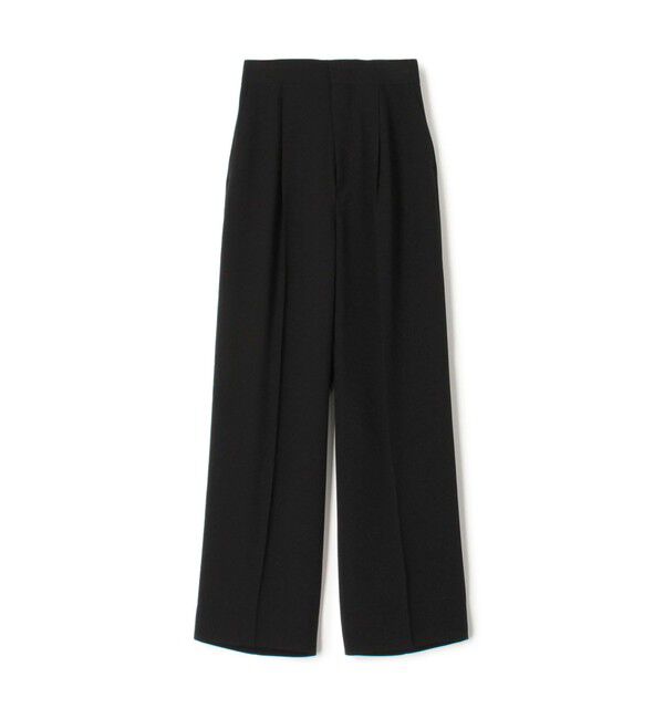 Edition「バックサテンジョーゼット スラックス」|スラックス|19 ブラック