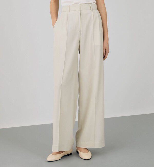 DES PRES「ハイツイストギャバジン タックパンツ」|スラックス|