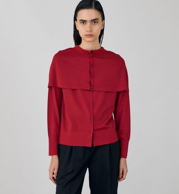 DES PRES「ウーステッドウール ケープカーディガン」|カーディガン|