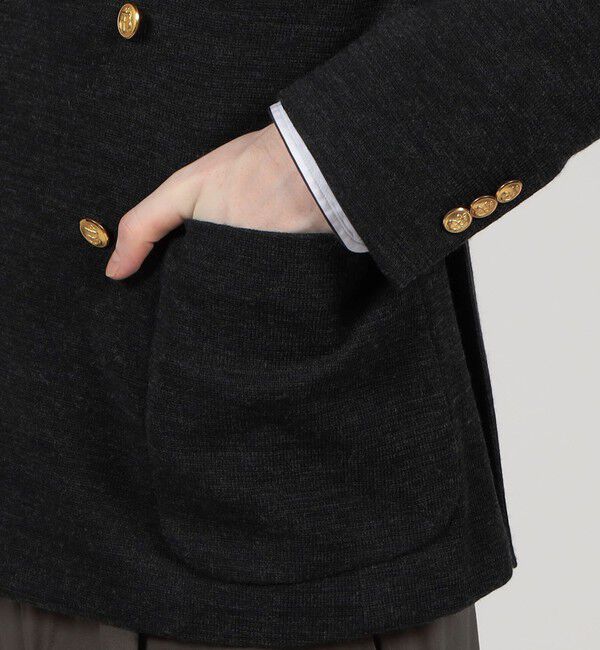 TOMORROWLAND MENS「ウールコットンダブルニット ダブルブレステッド6Bブレザー」|テーラードジャケット|