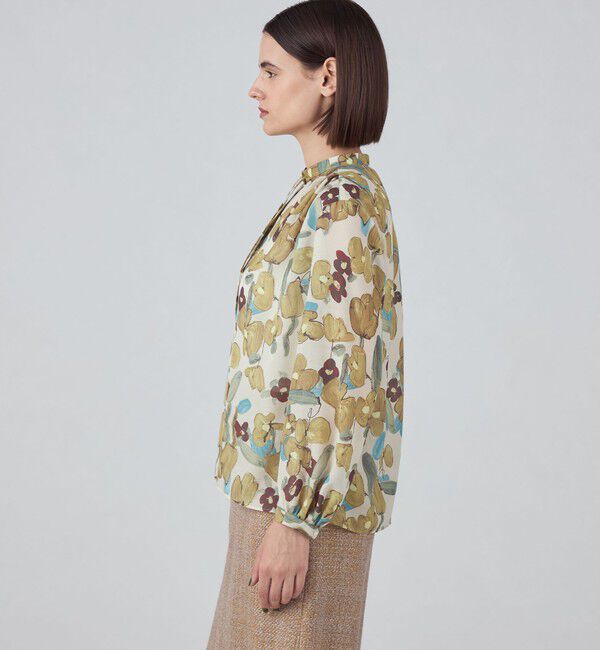 TOMORROWLAND collection「ストーンガーデンプリント ボウタイブラウス」|シャツ・ブラウス|