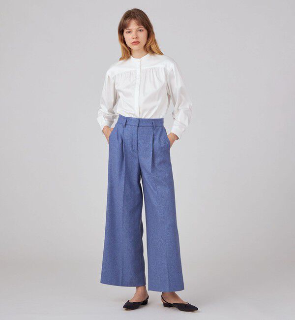 Ballsey「ハイカウントサテン スタンドカラーシャツ」|シャツ・ブラウス|