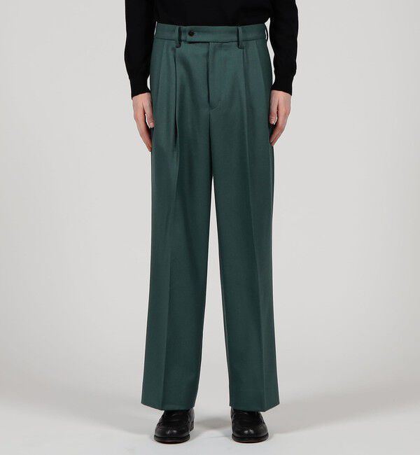 TOMORROWLAND MENS「フランネラーナ 2タックワイドストレートパンツ」|スラックス|