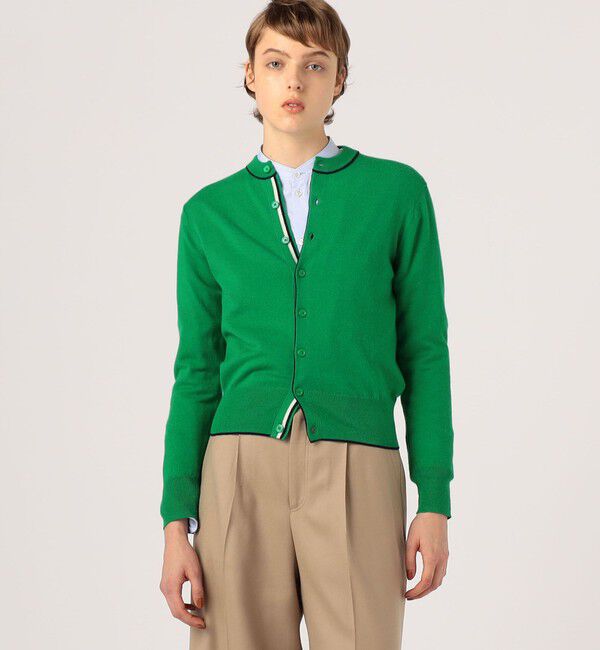 MACPHEE「プレーンウール クルーネックカーディガン」|カーディガン|