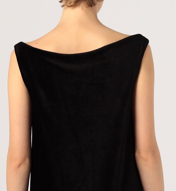 DES PRES「モイストベロア ツイストショルダーワンピース」|ドレス|