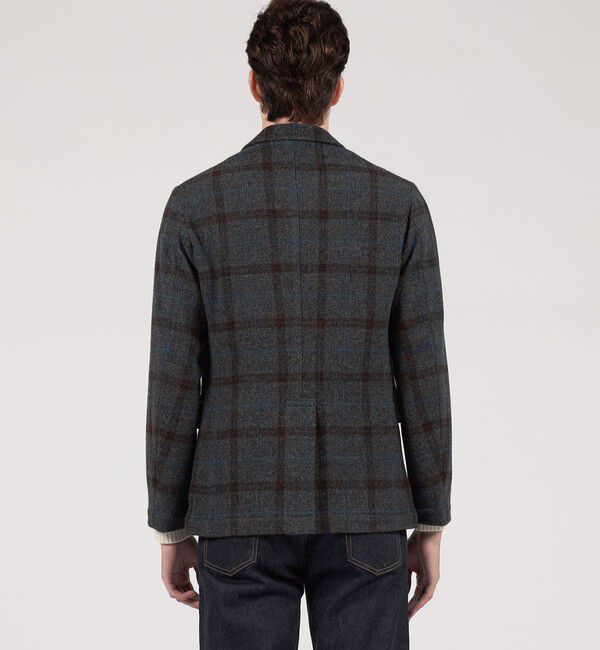 TOMORROWLAND MENS「ウォッシュドツイード シングルブレステッド 3Bジャケット」|テーラードジャケット|