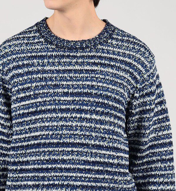 TOMORROWLAND MENS「TOMORROWLAND tricot コットン マルチカラー クルーネックニット」|ニット・セーター|