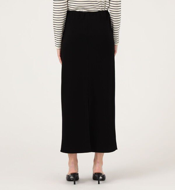 DES PRES「ライトダブルクロス エラスティックストレートスカート」|タイト|