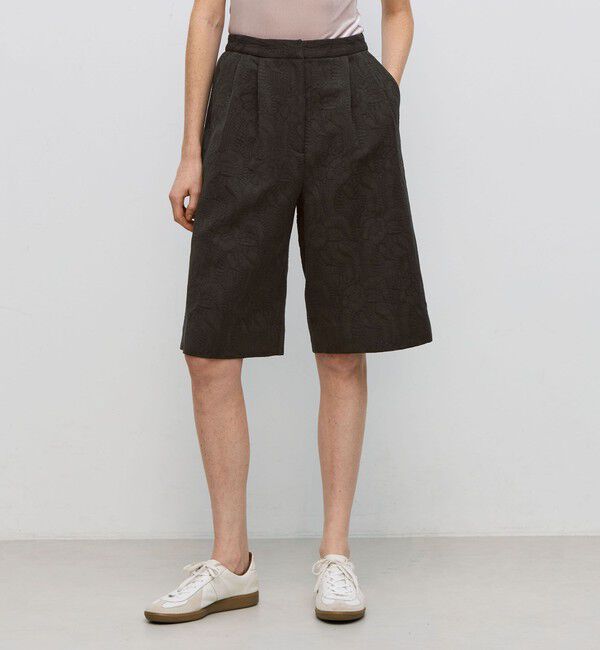BACCA「コットンリネンジャガード ワイドタックショーツ」|その他|