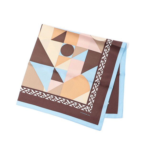 TOMORROWLAND GOODS「TOMORROWLAND シルクプリント スカーフ」|バンダナ・スカーフ|44 ベージュ系