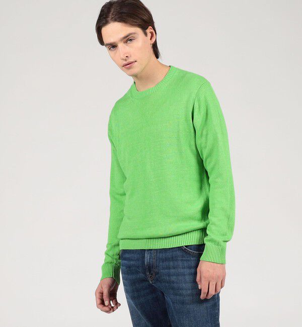 TOMORROWLAND MENS「TOMORROWLAND Tricot リネンクルーネック プルオーバーニット」|ニット・セーター|