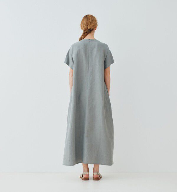 GALERIE VIE「リネンキュプラシルクコンパクト クルーネックワンピース」|ワンピース|